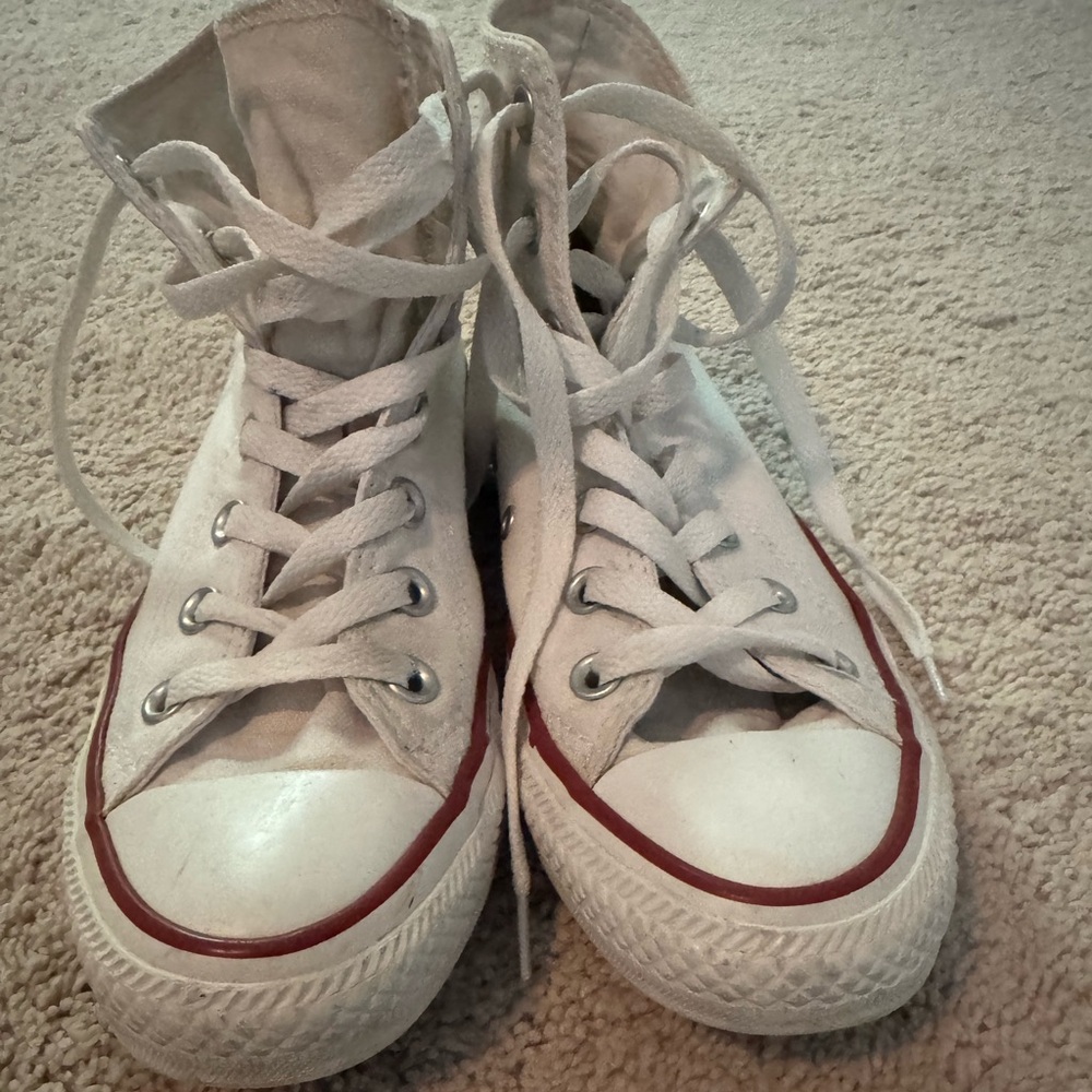 Classic White High-Top Sneakers
